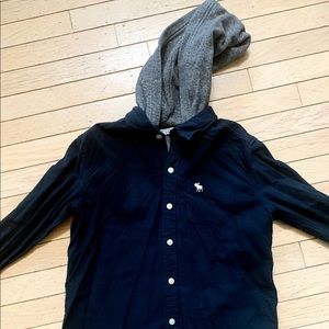 Abercrombie Kids long sleeve hoodie button down